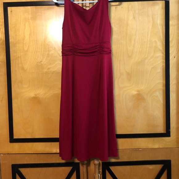 Loft Ann Taylor Sleeveless A Line Dress, in Burgundy, Size 6 - Picture 8 of 9